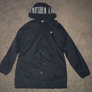 Black Obey Raincoat
